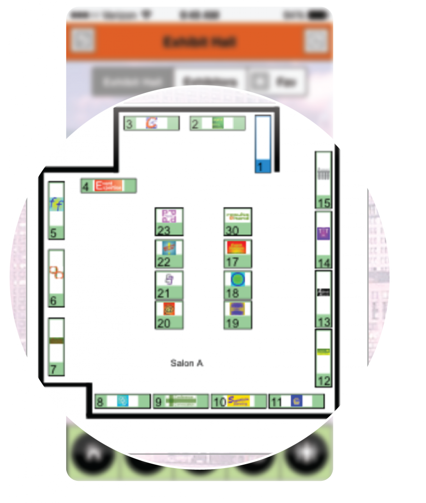 R@H app exhibit hall feature