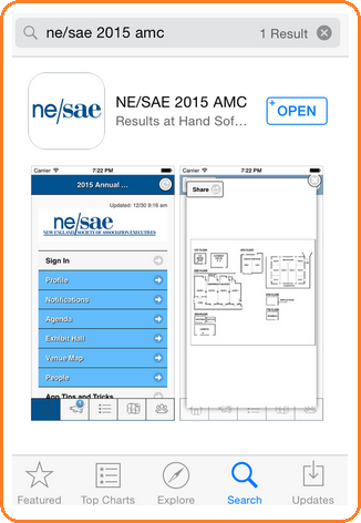 NESAE branded app in App Store